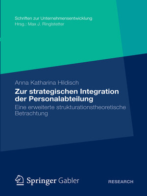 cover image of Zur strategischen Integration der Personalabteilung